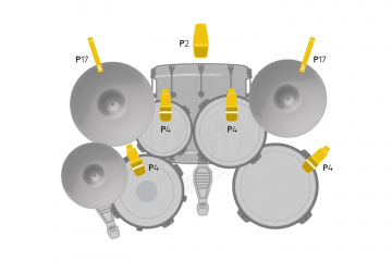 Инструментальный микрофон AKG DRUMSET SESSION I набор микрофонов Perception для барабана: 1 x P2, 2 x P17, 4 x P4 - фото 2