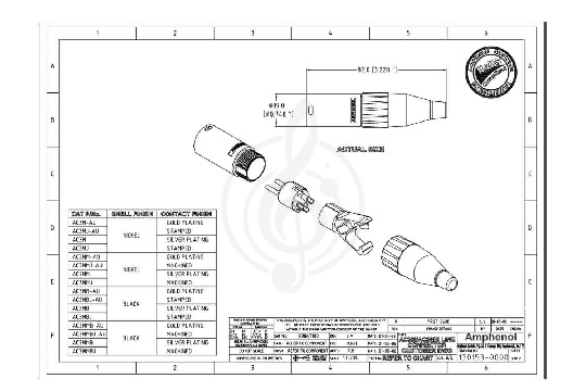 Разъем XLR AMPHENOL AC3MB - Разъем XLR - фото 1