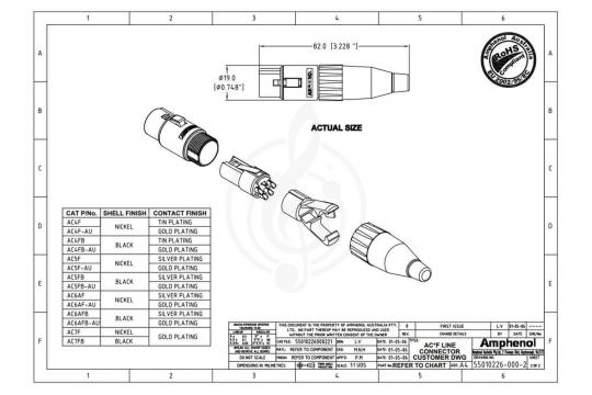 Разъем XLR AMPHENOL AC5F - Разъем XLR - фото 2