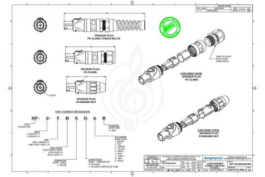 Разъем Speakon Amphenol SP2F - Разъем Speakon - фото 2