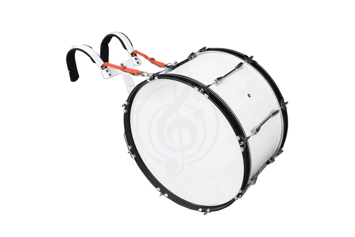 Маршевый барабан AP Percussion MB-2212 - Барабан маршевый большой 22"х12" белый  - фото 3