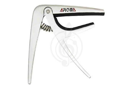  AROMA AC-01 silver каподастр гитарный, серебро - фото 1