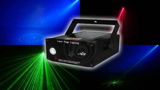 Лазер ART WIZARD A9 Mini 8 Gobo Laser+3W Blue LED  Лазерный светильник - фото 6