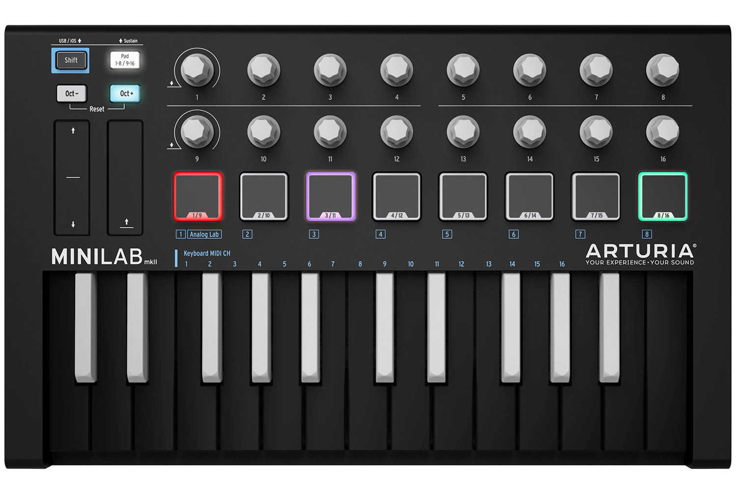 MIDI-клавиатура Arturia MiniLab mkII Inverted - Миди клавиатура - фото 1