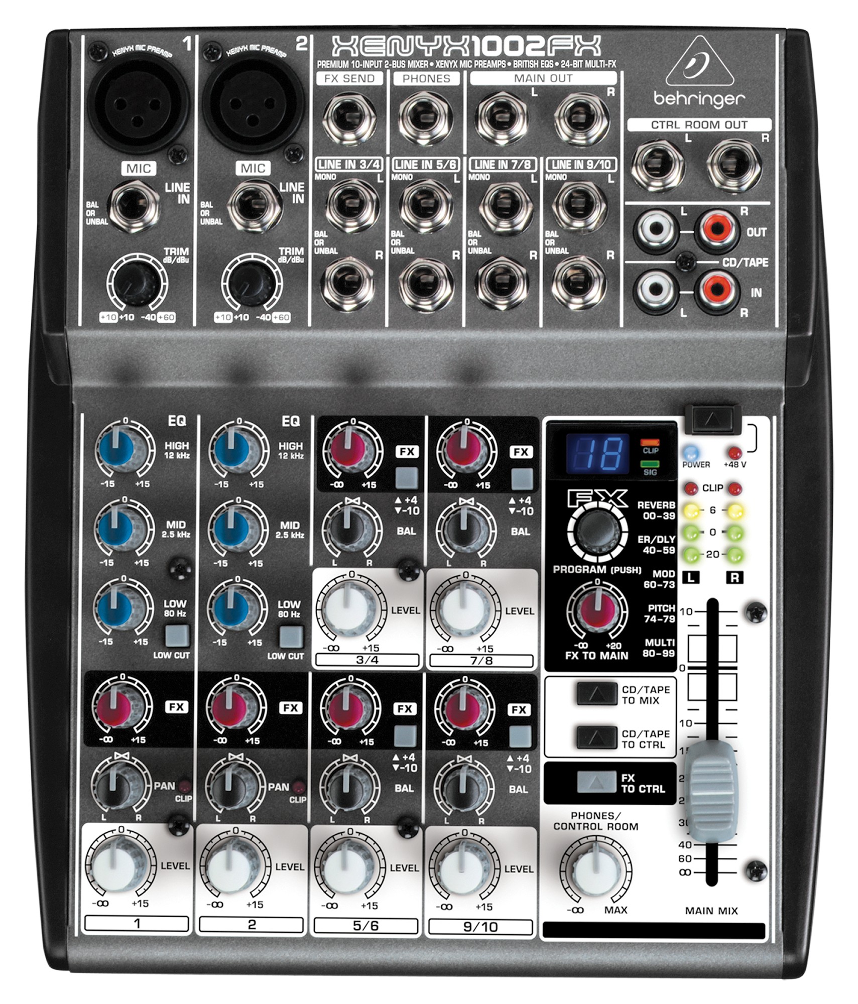 Аналоговый микшер Behringer Xenyx 1002FX - аналоговый микшер - фото 1