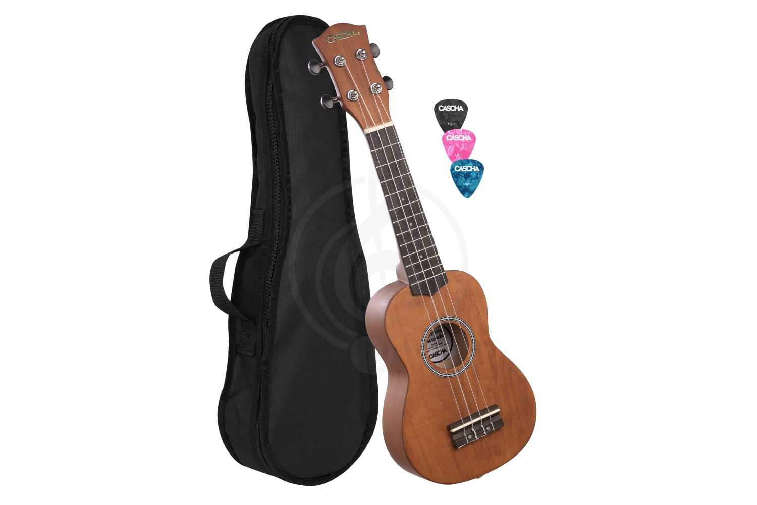 Укулеле сопрано Cascha HH-3966 Linden Series - Укулеле сопрано, с чехлом, капучино - фото 8