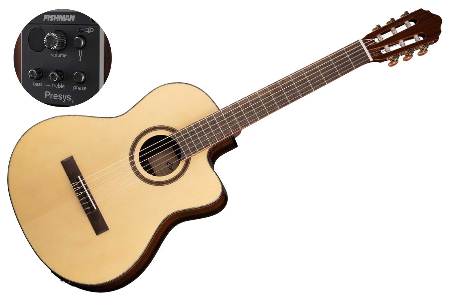 Классическая гитара 4/4 Cort AC160CF-NAT Classic Series - Классическая гитара со звукоснимателем - фото 1