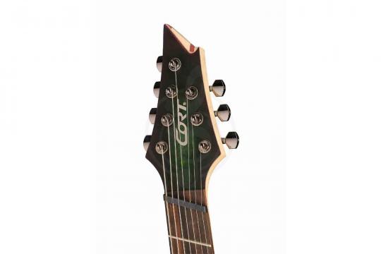 Электрогитара Superstrat Cort KX507MS-SDG KX Series - Электрогитара 7-струнная, мультимензурная, зеленая - фото 6