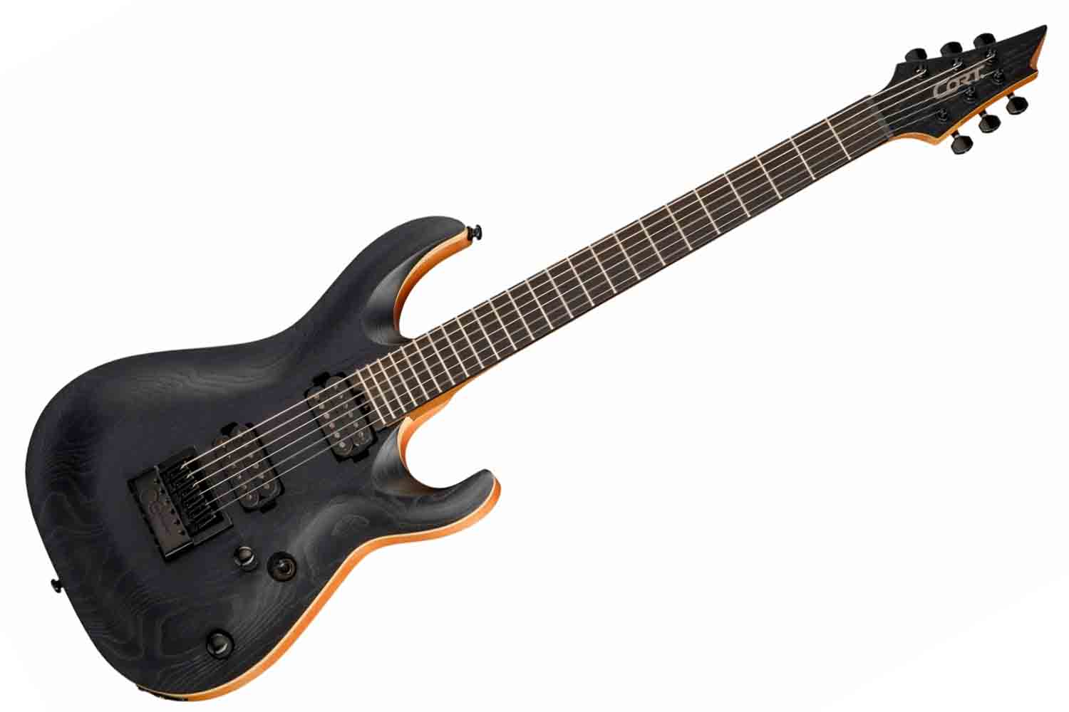Электрогитара Superstrat Cort KX700-EverTune-OPBK - Электрогитара, черная, с чехлом - фото 1