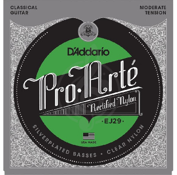 Струны для классической гитары D'ADDARIO EJ29 - Струны для классической гитары. Серебро, слабое натяжение - фото 1