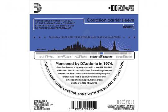 Струны для акустической гитары D'Addario EJ37 Phosphor Bronze - Комплект струн для 12-струнной гитары - фото 2