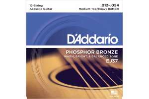 Изображение D'Addario EJ37 Phosphor Bronze - Комплект струн для 12-струнной гитары
