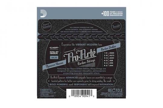 Струны для классической гитары D'Addario EJ45FF Pro-Arte Carbon - Струны для классической гитары - фото 