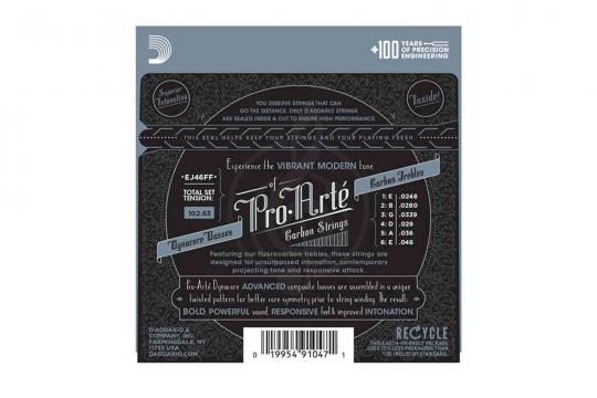 Струны для классической гитары D'Addario EJ46FF Pro-Arte Carbon - Струны для классической гитары - фото 4