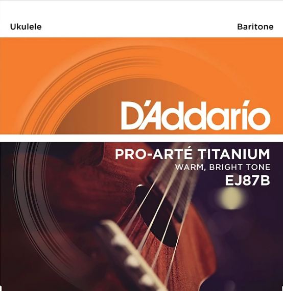 Струны для укулеле баритон D'Addario EJ87B Titanium - Комплект струн для укулеле баритон - фото 1