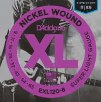 Изображение D'Addario EXL120-8 Струны для 8-ми струнной электрогитары 9-65
