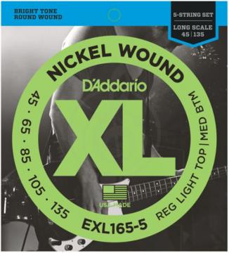 Струны для бас-гитары D'Addario EXL165-6 Струны для бас-гитары 32-135 - фото 2