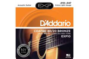 Изображение D'Addario EXP10 Струны для акуст гитары 10-47
