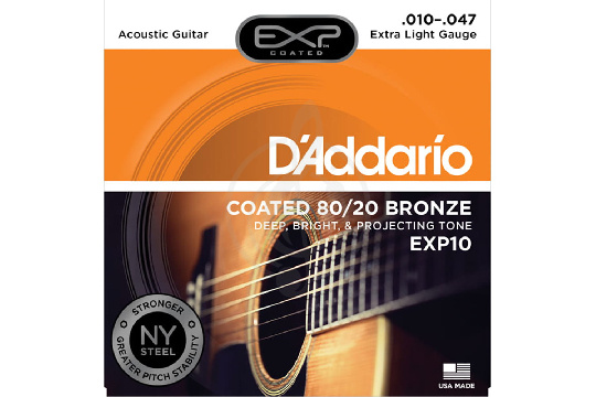Струны для акустической гитары D'Addario EXP10 Струны для акуст гитары 10-47 - фото 1
