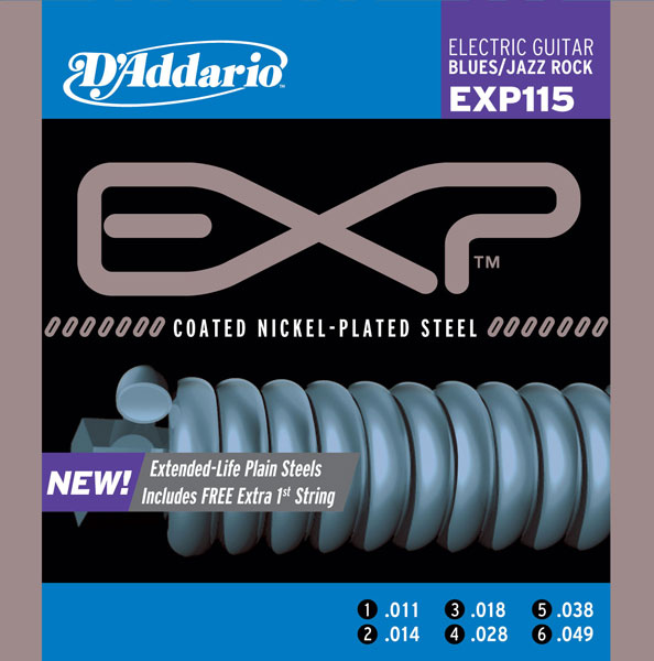 Струны для электрогитары D'Addario EXP115 Струны для электрогитары 11-49 - фото 1