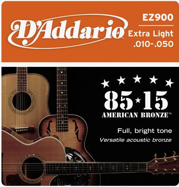 Струны для акустической гитары D'Addario EZ900 Струны для акуст гитары 10-50 - фото 1