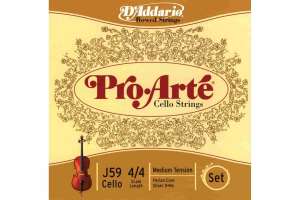 Изображение D'Addario J59-4/4M Pro-Arte - Комплект струн для виолончели 4/4, среднее натяжение