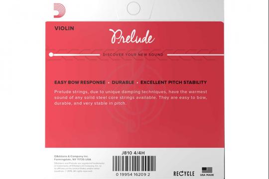 Струны для скрипки D`Addario J810-4/4H PRELUDE Комплект струн для скрипки - фото 2