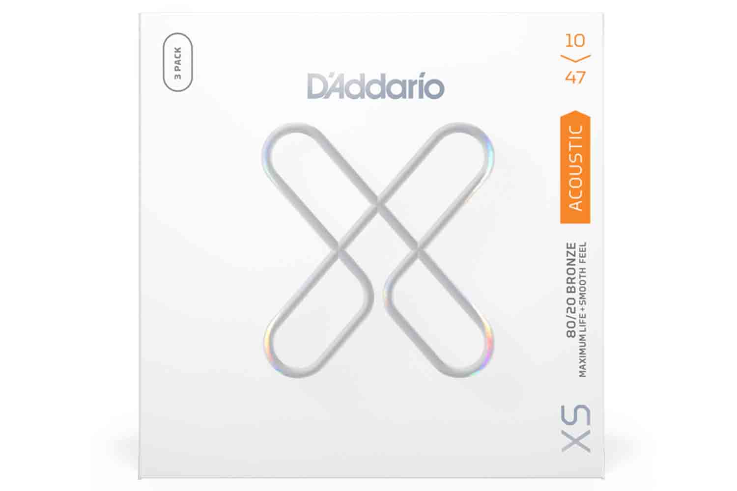 Струны для акустической гитары D'Addario XSABR1047-3P XS - Струны для акустической гитары - фото 1