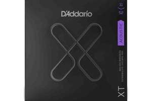 Изображение D'Addario XTABR1152 XT - Комплект струн для акустической гитары, бронза 80/20, 11-52, с покрытием