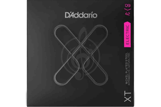 Струны для электрогитары D`Addario XTE0942 XT Комплект струн для электрогитары, никелированные, 9-42, с покрытием - фото 1