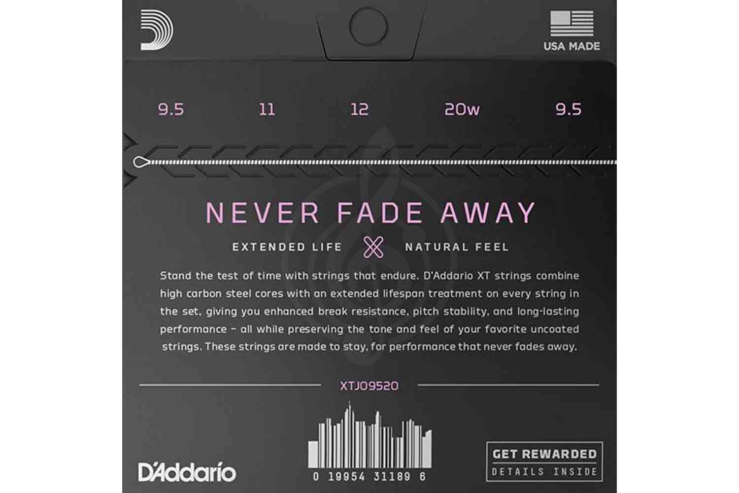 Струны для банджо D'Addario XTJ09520 XT - Cтруны для 5-струнного банджо - фото 2