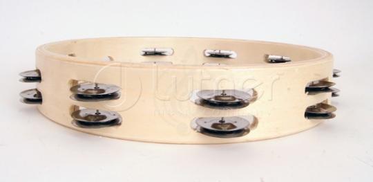 Тамбурин DADI HLT-122 Тамбурин круглый без кожи 12" деревянный, 2 ряда бубенцов. - фото 3