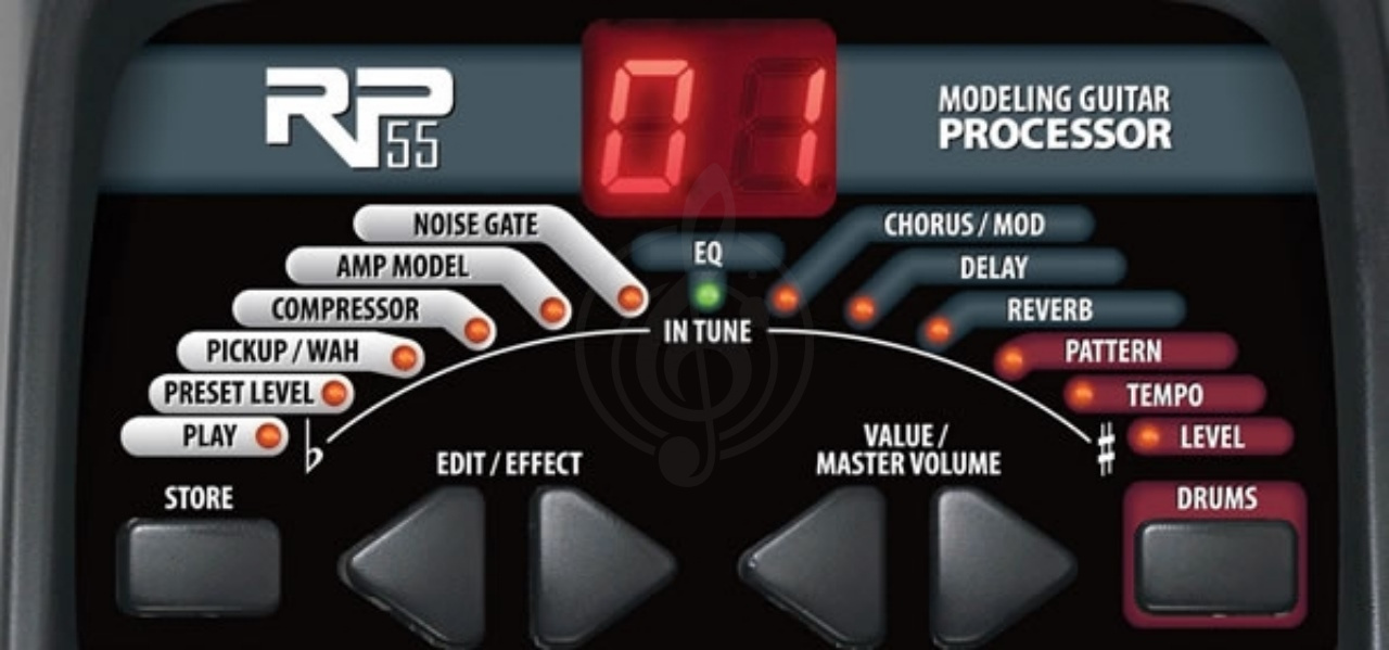 Процессор для электрогитары Digitech RP 55 Процессор гитарный (напольный) - фото 2