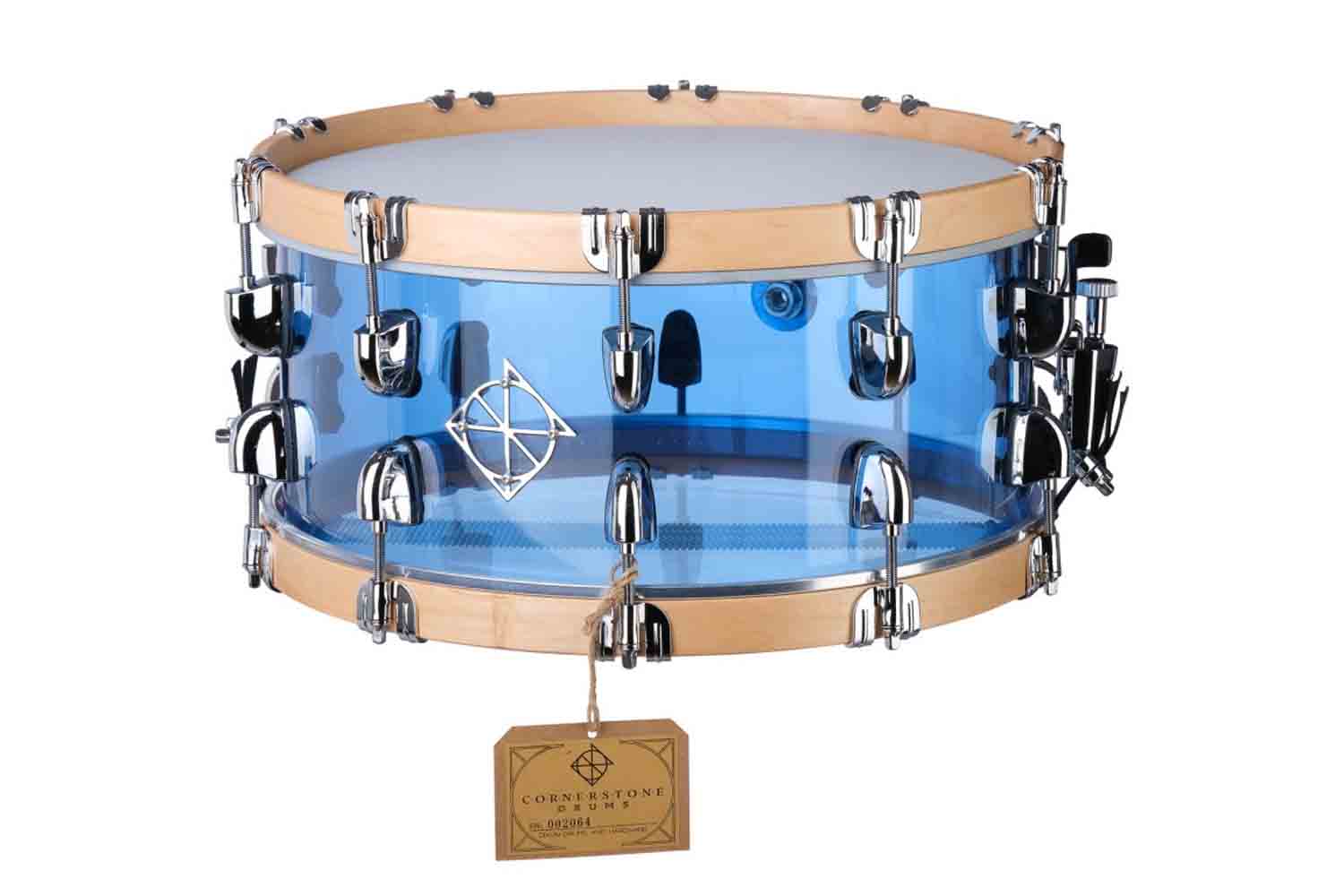 Малый барабан Dixon PDSCST654ACB Cornerstone See-Through Blue - Малый барабан 6.5 x 14" - фото 1