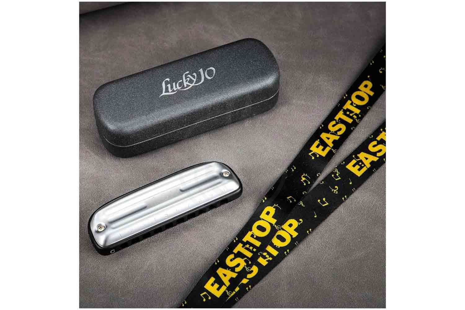 Диатоническая губная гармошка EASTTOP LUCKY 10 C BLACK COMB - Диатоническая губная гармошка - фото 2