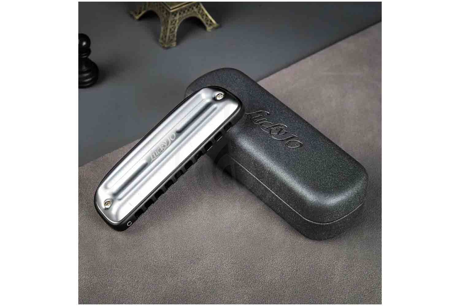 Диатоническая губная гармошка EASTTOP LUCKY 10 C BLACK COMB - Диатоническая губная гармошка - фото 3