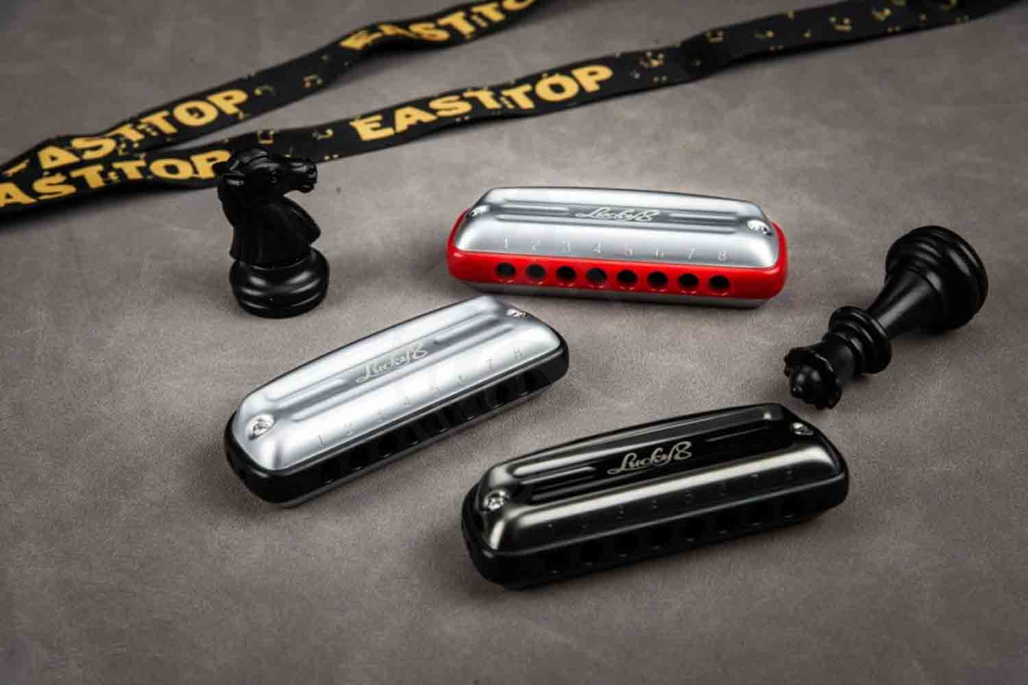 Диатоническая губная гармошка EASTTOP LUCKY 8 C BLACK COMB - Диатоническая губная гармошка - фото 4