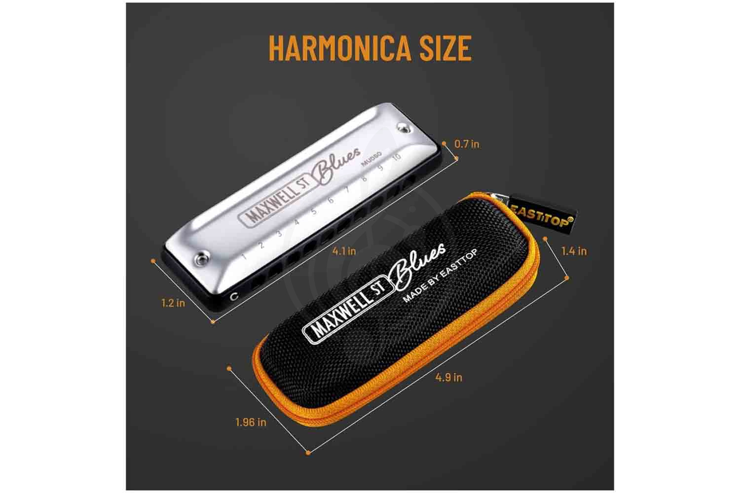 Диатоническая губная гармошка EASTTOP MS030 G (Maxwell ST) - Диатоническая губная гармошка - фото 5