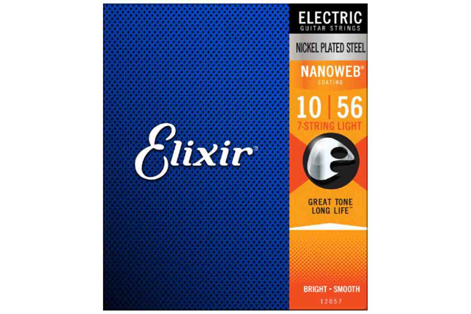 Струны для электрогитары Elixir Light 12057 NANOWEB - Комплект струн для 7-струнной электрогитары - фото 1