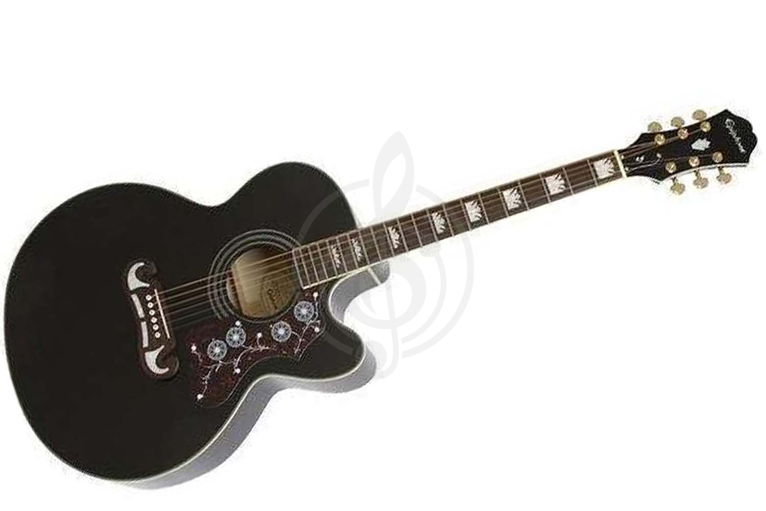 Акустическая гитара EPIPHONE EJ-200CE BLACK GLD - фото 1