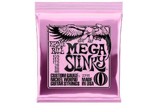 Изображение Ernie Ball 2213 Mega Slinky Комплект струн для электрогитары, никелированные, 10.5-48