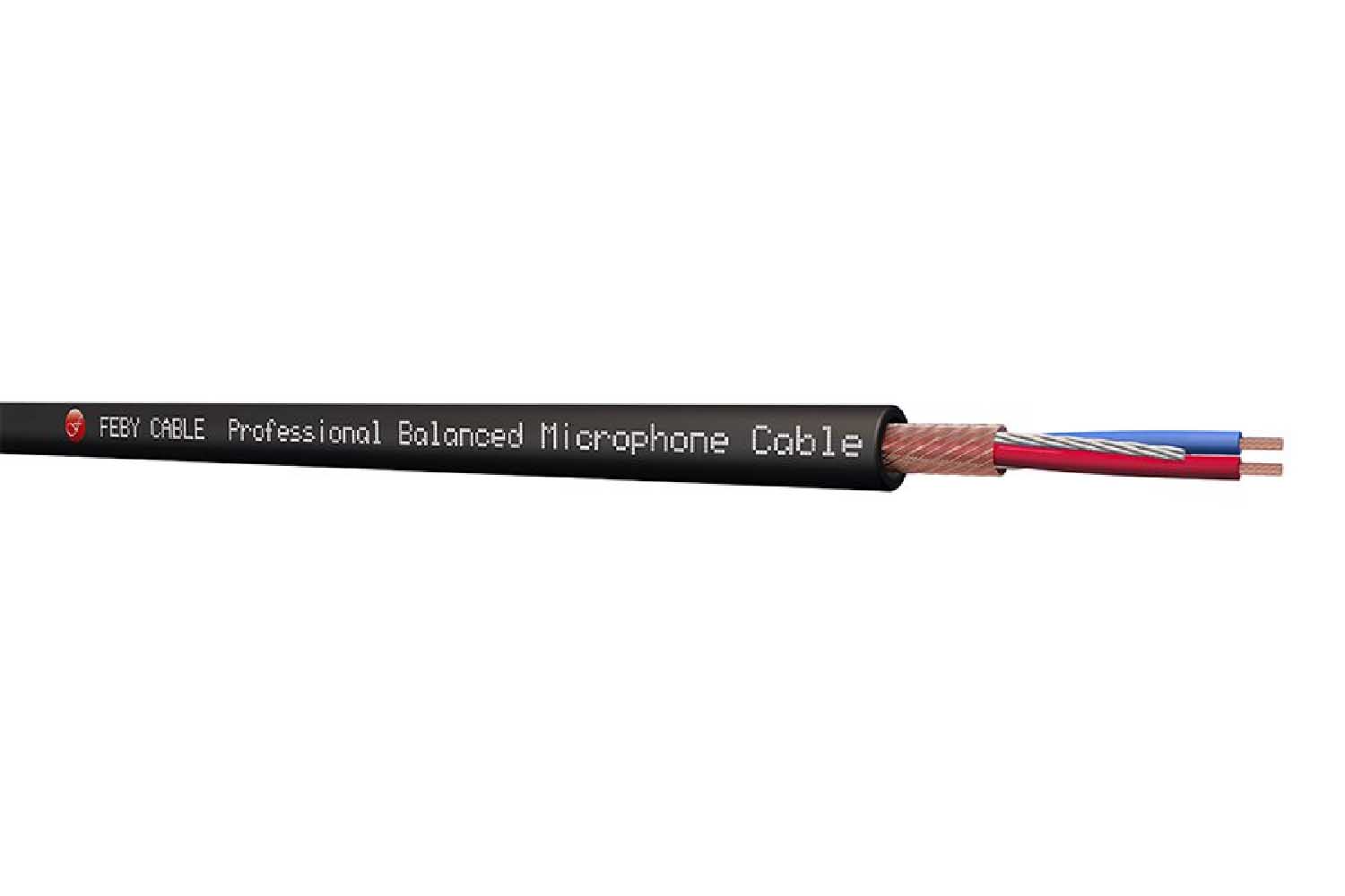 Feby Cable FC222BK-50 - Кабель микрофонный балансный - фото 1 Микрофонный кабель (м) Feby Cable FC222BK-50 - Кабель микрофонный балансный - фото 1