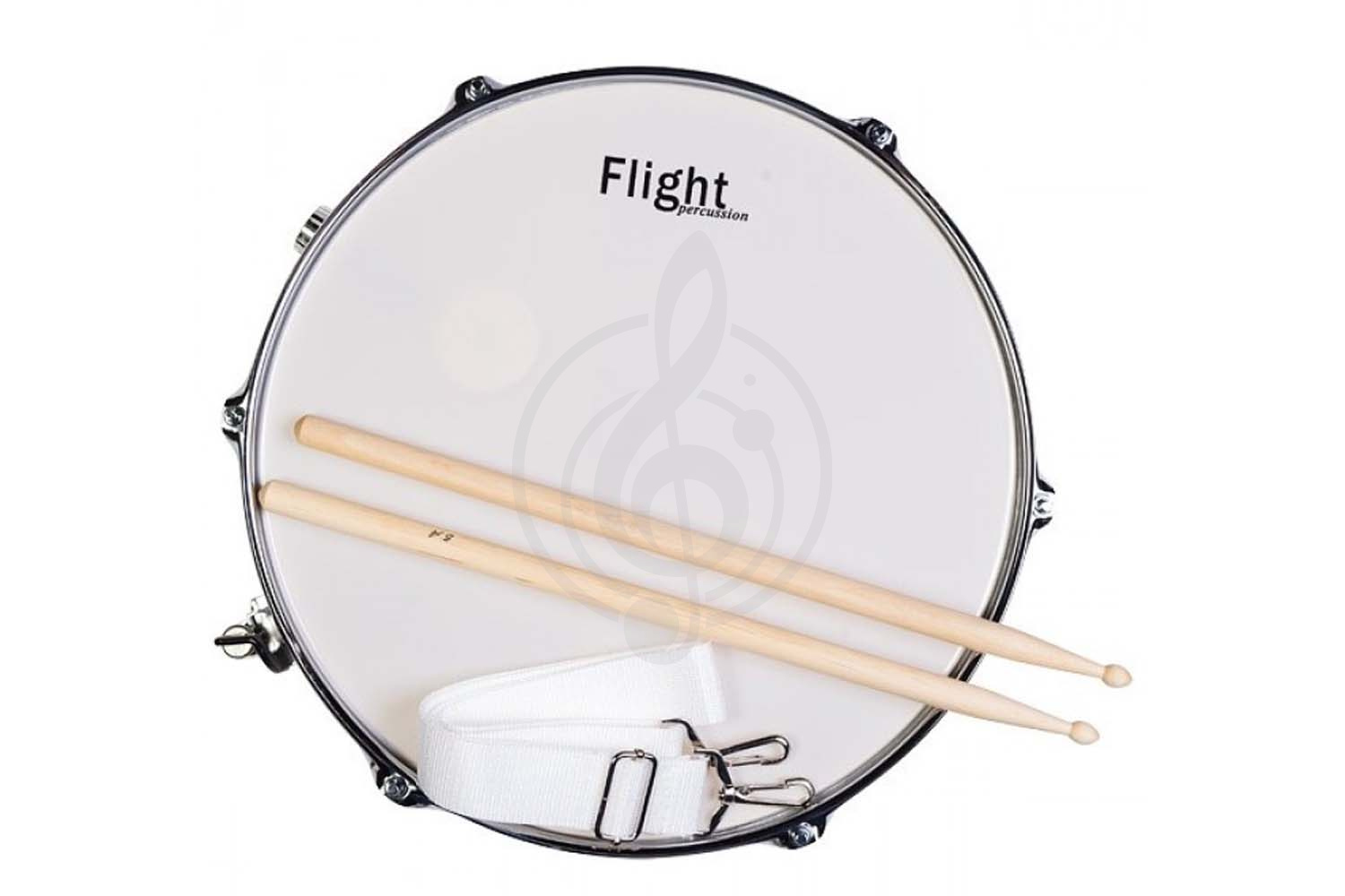 Маршевый барабан FLIGHT MSC-145 - маршевый рабочий барабан 14"x5.5"x6-LUGS, цвет белый - фото 1