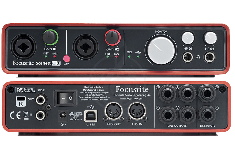  Focusrite Scarlett 6i6 - USB 24/96 - фото 4