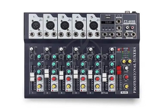 Аналоговый микшер Foix LBS-F07 - Микшер, 7 каналов - фото