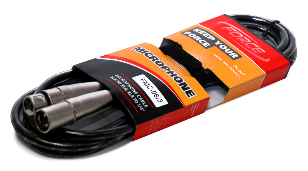 XLR-XLR микрофонный кабель FORCE FMC-06/3 Микрофонный кабель  - фото 1