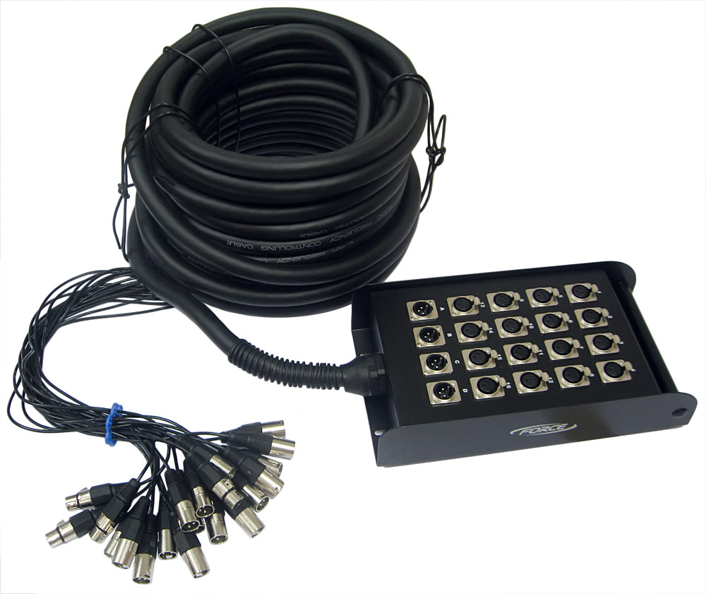 Мультикор FORCE MSB-04/20 - мультикор (stage box) 16x4, 20 м - фото 1