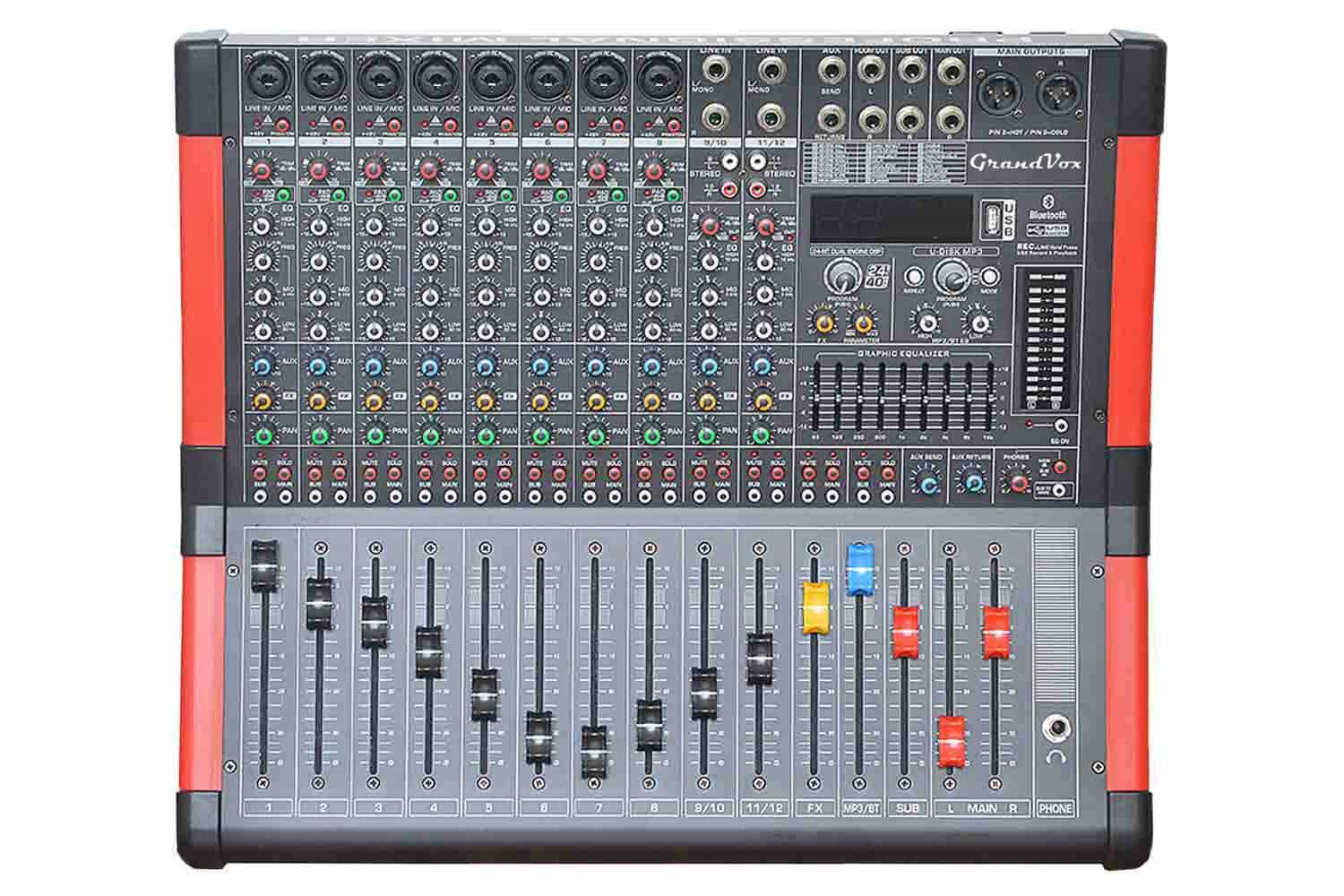 Аналоговый микшер GrandVox GM-12FX - Микшерный пульт аналоговый - фото 1