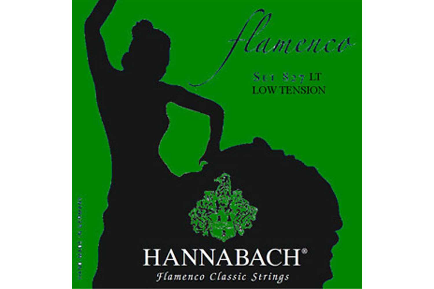 Струны для классической гитары Hannabach 827LT Green FLAMENCO - Комплект струн для классической гитары желтый нейлон/посеребренные - фото 1