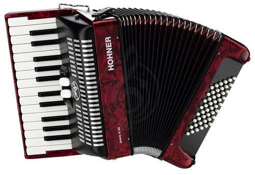 Аккордеон 1/2 Hohner A4053 BRAVO II 48 Red Аккордеон - фото 2